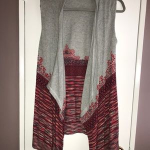 Francesca’s long sweater vest